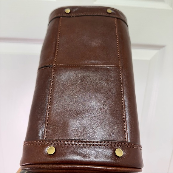 Gianni Conti Doctor Handbag | Brown Leather & Brass | NWT - Picture 11 of 16